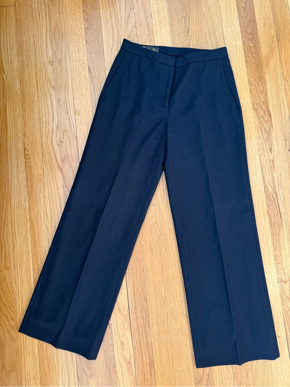 Loro Piana Black Straight-Leg Virgin Wool Trousers - Picture 7 of 8